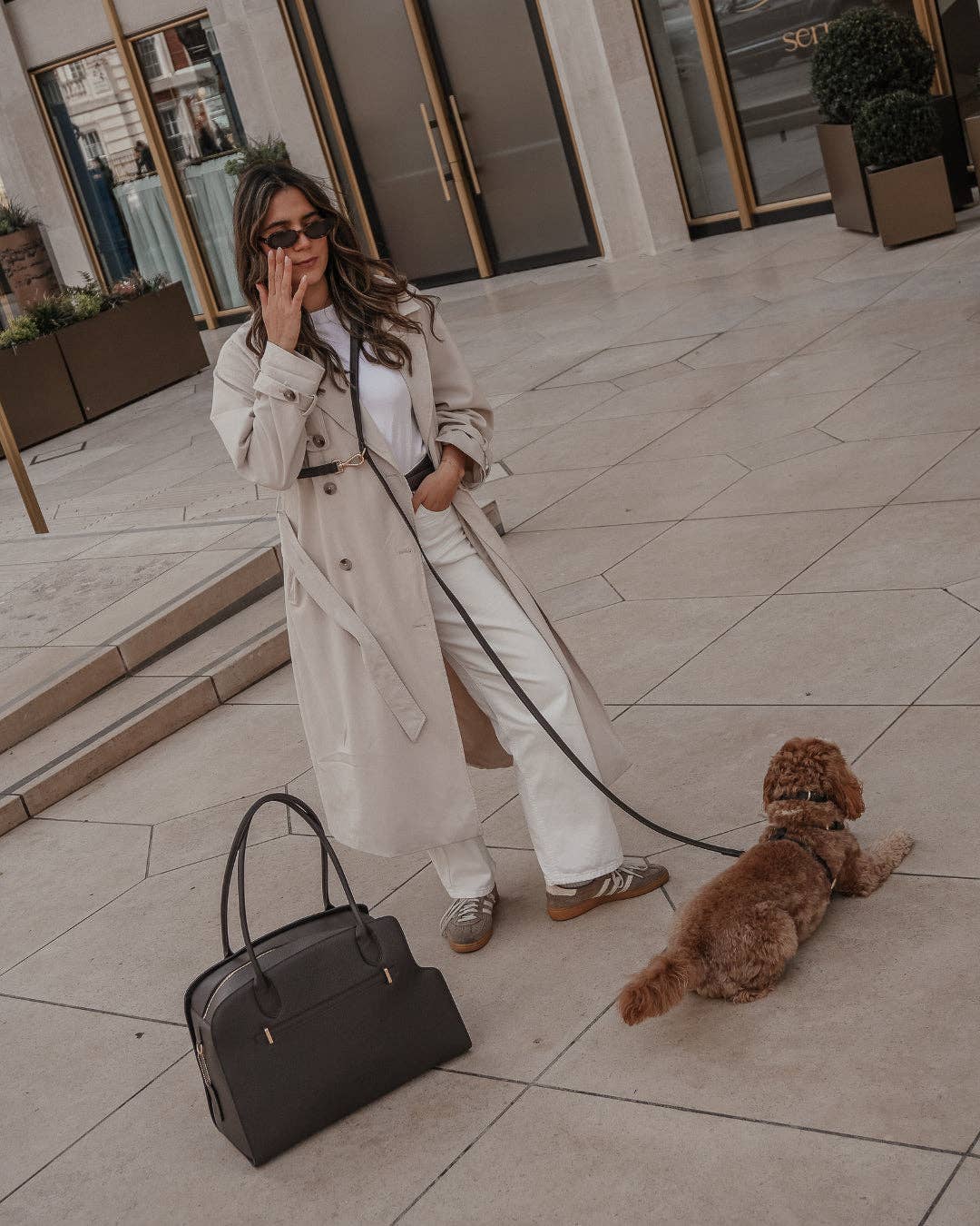 Hundeleine Hands-Free Loop Lead Chocolate – By Teddy
