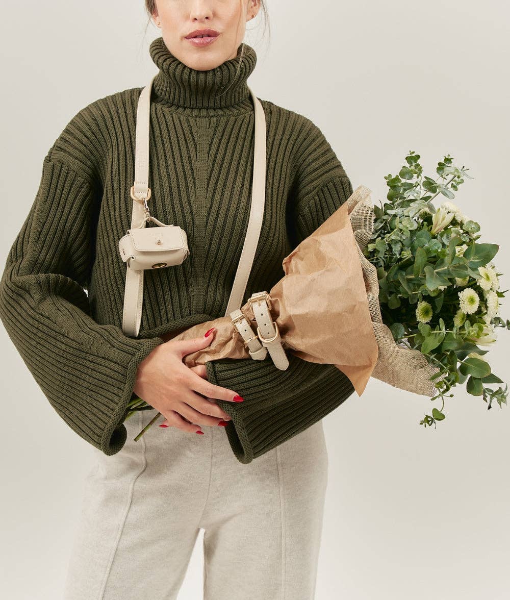 Hundeleine Jala 1.4m Beige Detail Karabiner – Studio Neva