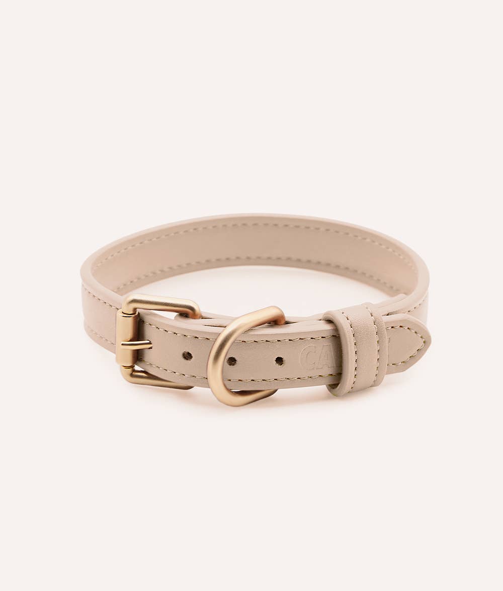 Hundehalsband Jala Beige veganes Lignify® Leder – Studio Neva