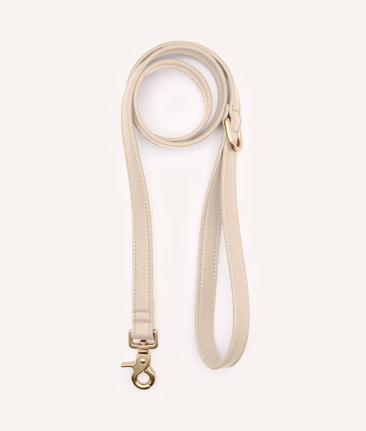 Hundeleine Jala Beige 1.4m veganes Lignify® Leder – Studio Neva